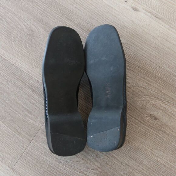 RALPH LAUREN leather penny loafer shoes black croc 7.5 office old money business - Picture 7 of 9